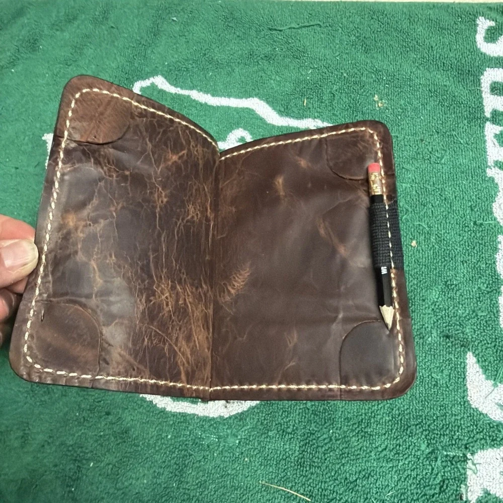 RARE Whistling Straits Golf Leather Stitched Scorecard Holder & Pencil Only